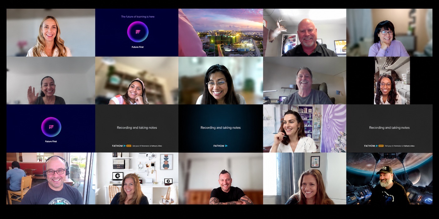 A Club Jam live training call, members on screen learning together