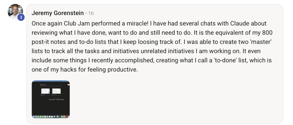 Member testimonial